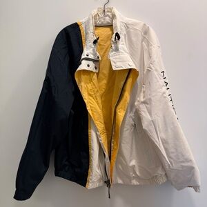 1990's Vintage Nautica Men's Reversible Sailing Jacket w/Attached Hoodie - L